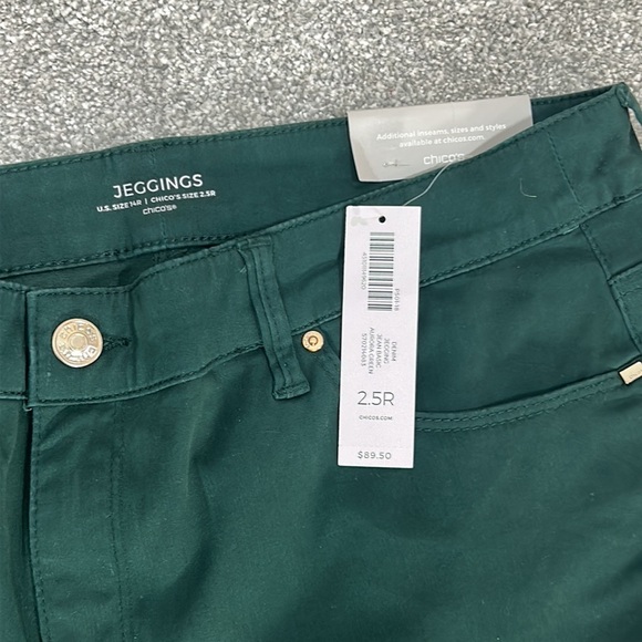 Chico's Jean Basic Aurora Green Ankle Jegging Size 14R NWT - Picture 8 of 9